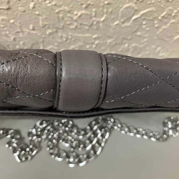 Rebecca Minkoff Quilted Love Clutch with Chain *Gray* - Picture 5 of 13